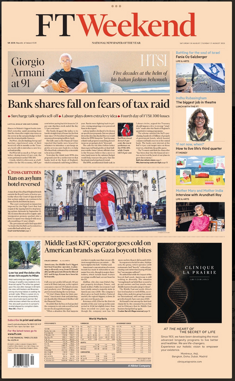 FT Weekend30 August 2025