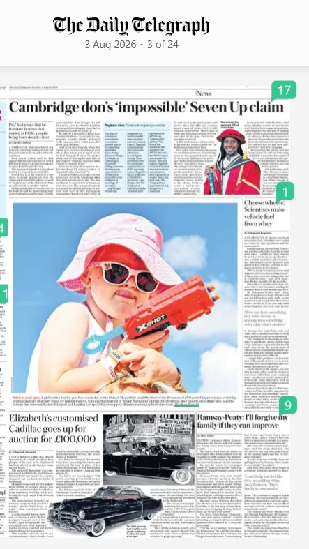 Diary Telegrapher 3 August 2026