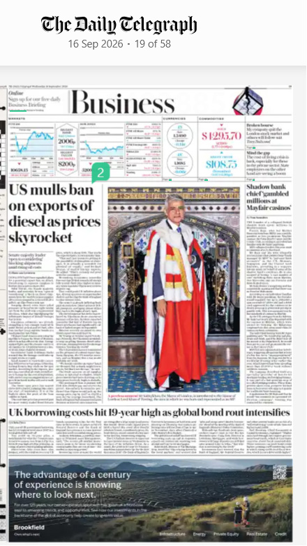 The Telegraph 16 September 2026