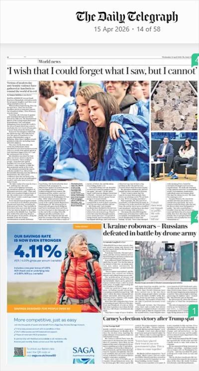 Daily Telegraph 15 April 2026