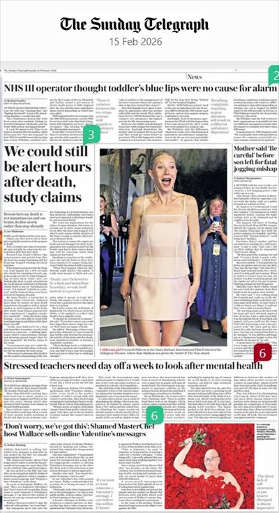 The Sunday Telgrapgh 15 Feb 2026